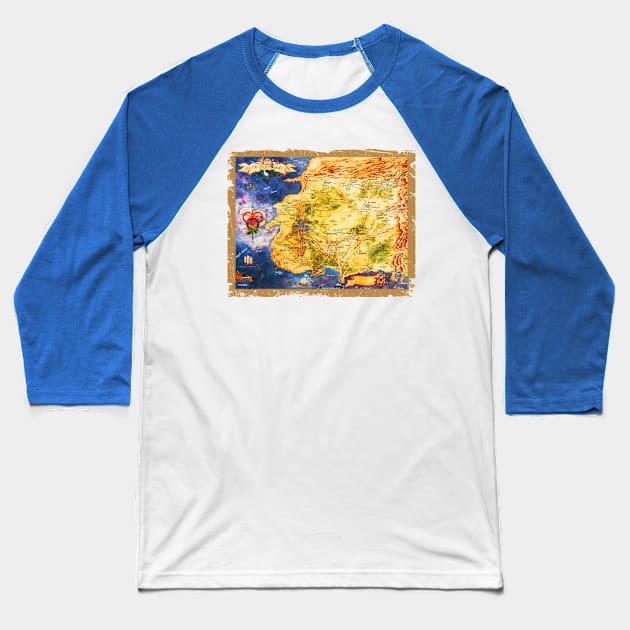 Wheel Of Time-Westland Map Baseball T-Shirt by tepe4su